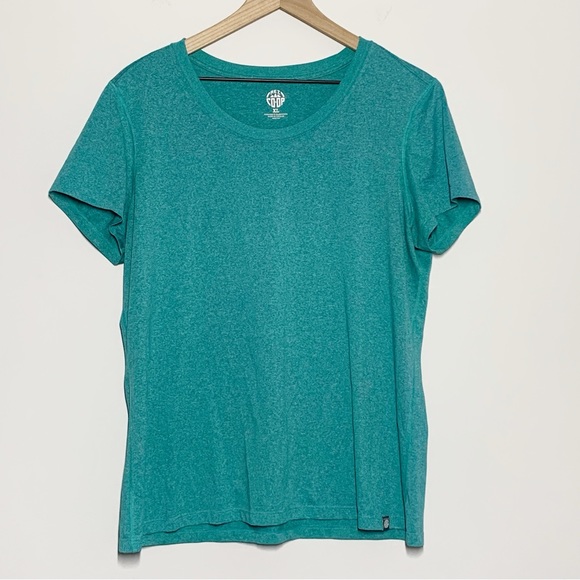 REI Co-Op teal short sleeved athletic tee shirt XL gym running workout XL - Picture 1 of 5